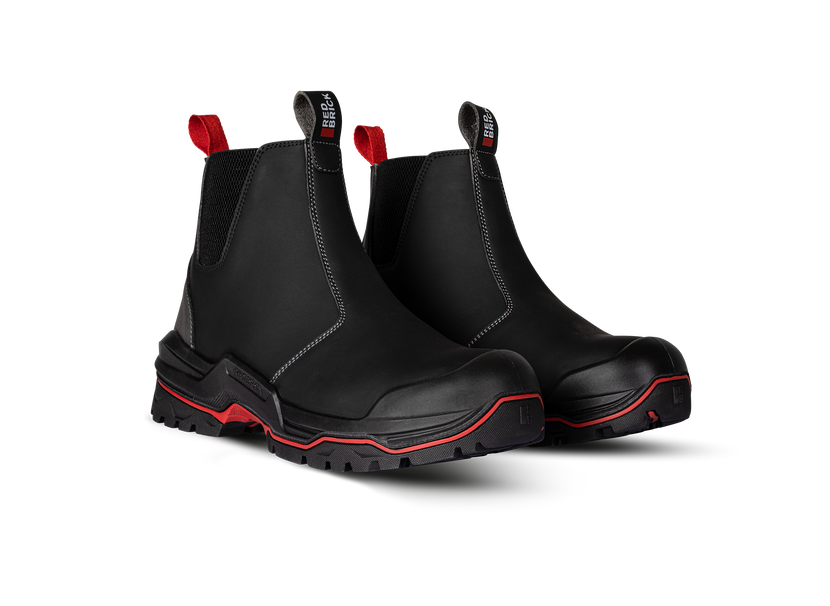 Vooraanzicht van de Redbrick Pulse Ankle Boot Black S3S
