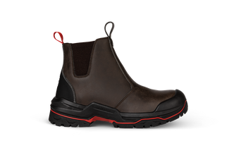 Zijaanzicht van de Redbrick Pulse Ankle Boot Brown S3S