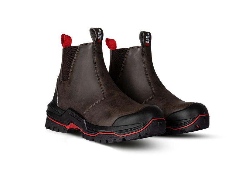 Vooraanzicht van de Redbrick Pulse Ankle Boot Brown S3S